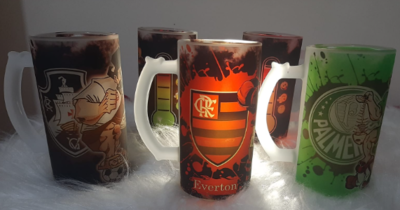 Caneca de chopp jateada 475ml Personalizada